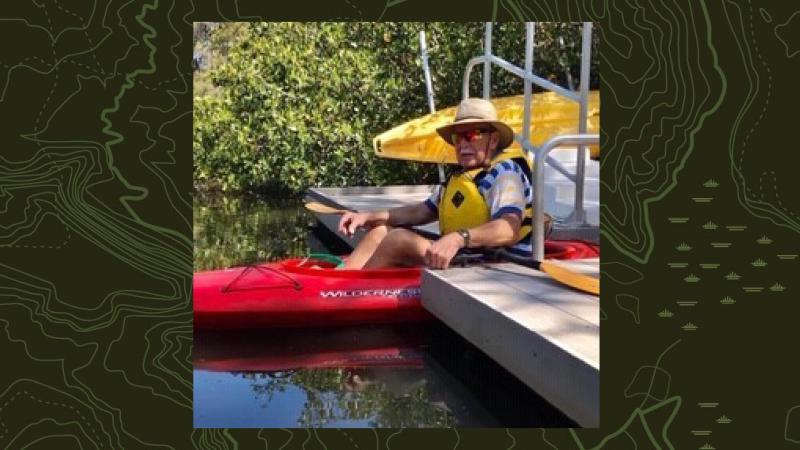 Steve Uglinica launches a kayak at Oscar Scherer State Park.