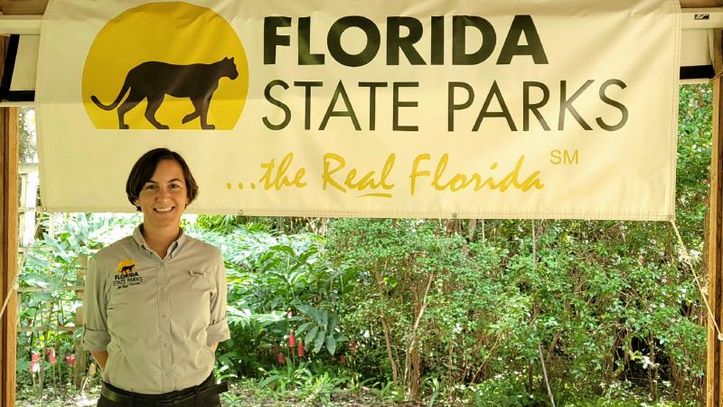 A photo of Laura Suthan in San Felasco State Park 