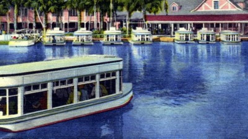 A historic postcard showing glass-bottom boats at Silver Springs. Courtesy Florida Memory. 
