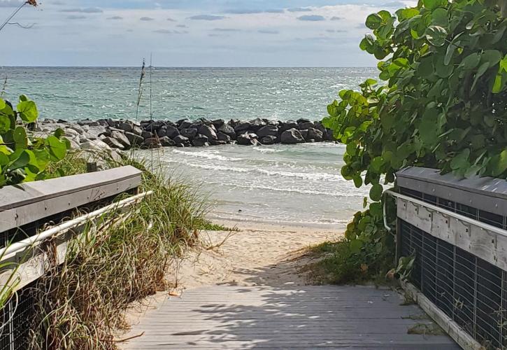 Boardwalk leading to the beach at Dr. Von D. Mizell-Eula Johnson State Park in Hollwood.