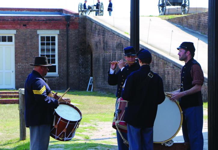 Renenactors is Period Dress at Fort Clinch
