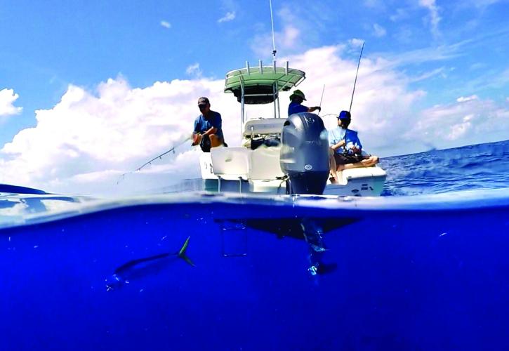 Fishing from boat
