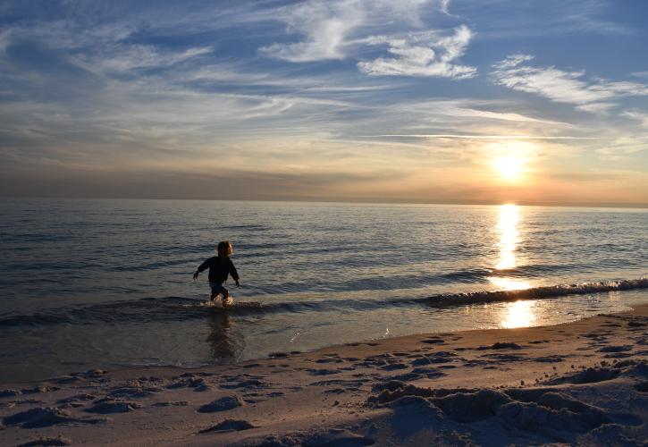 Grayton Beach Child in Water