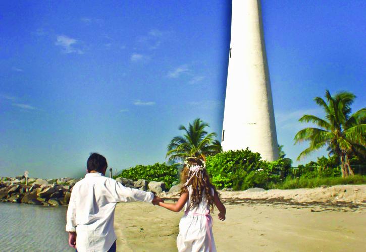 Couple walking on beach