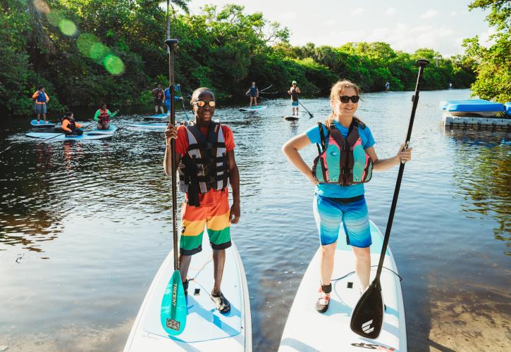 Paddling at Hugh Taylor