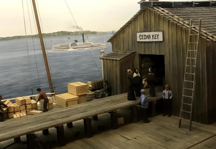 Diorama of the port of Cedar Key