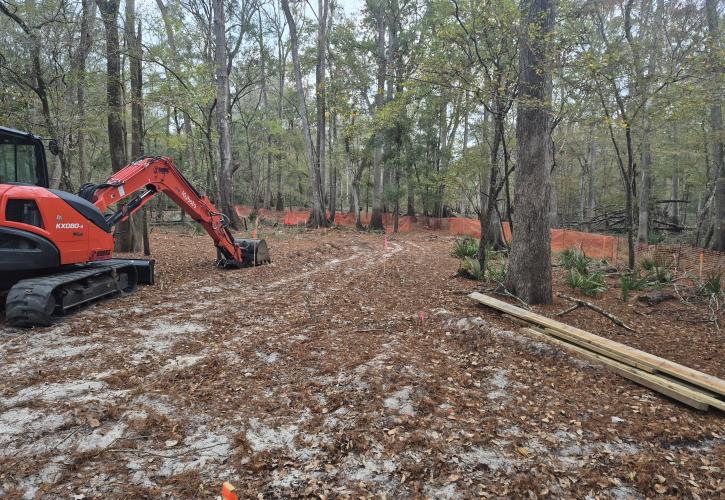 Canoe launch surveying.