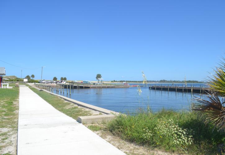 The boat ramp at Eagle Harbor Marina.