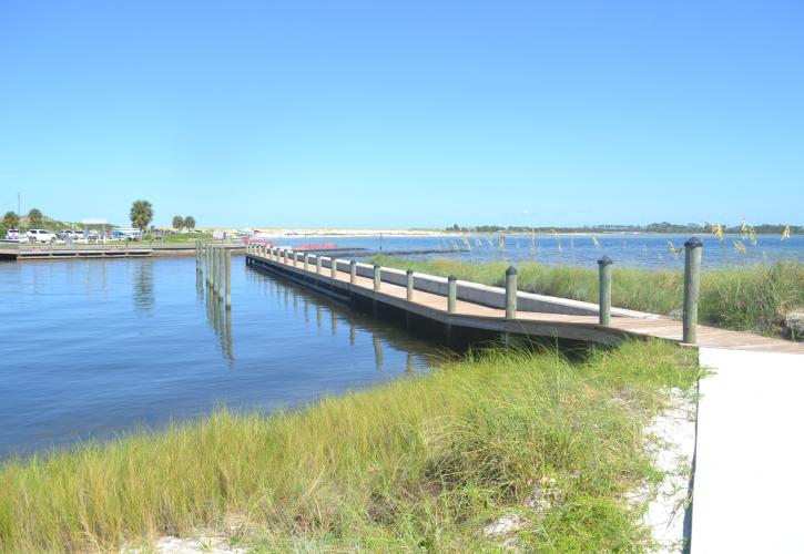 The dock at Eagle Harbor Marina.