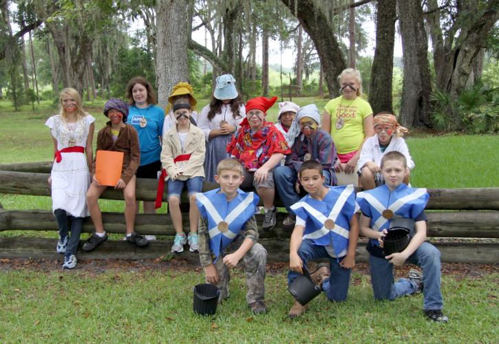 Day Campers at Dade Battlefield
