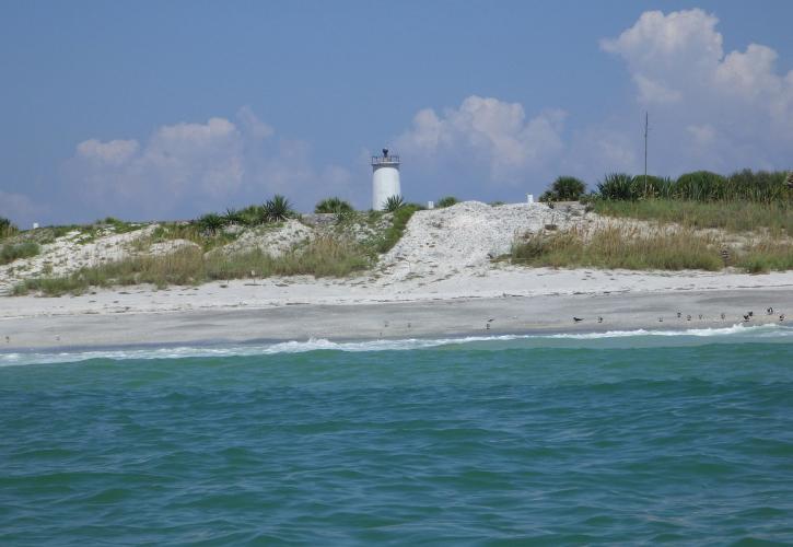 A view of the beach shoreline.