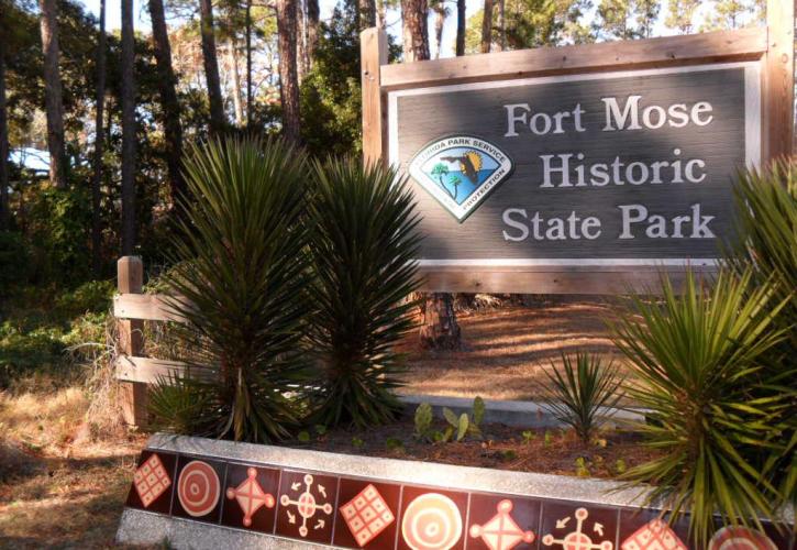 Welcome Sign at Fort Mose