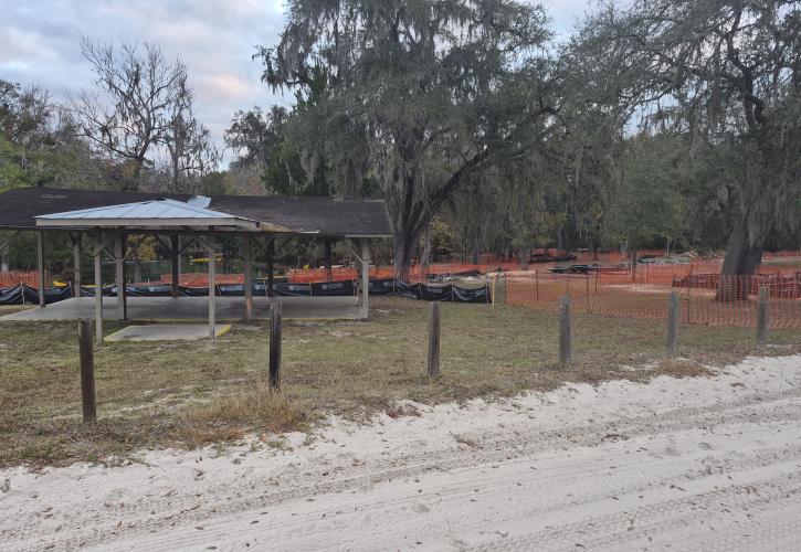 Construction at pavilion 1