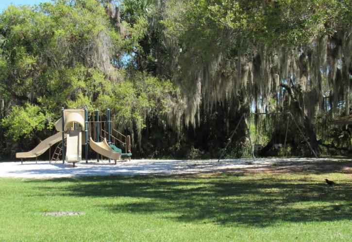 A small playground next to the South Pavilion