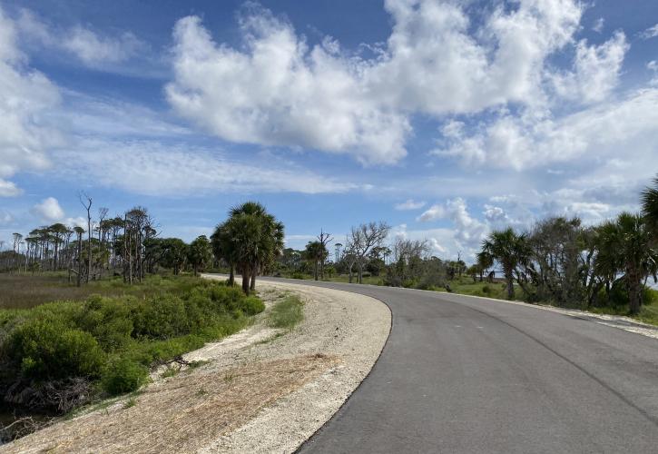 A new road is in place to stablish the area where the breach occurred. 