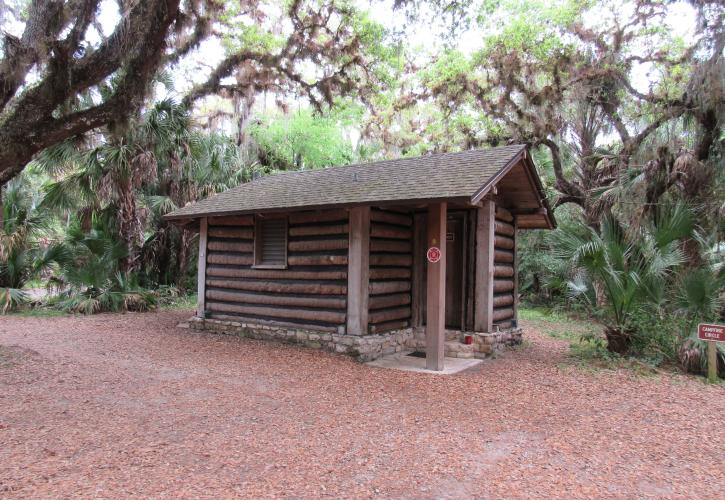 Restroom Building by Log Pavilion