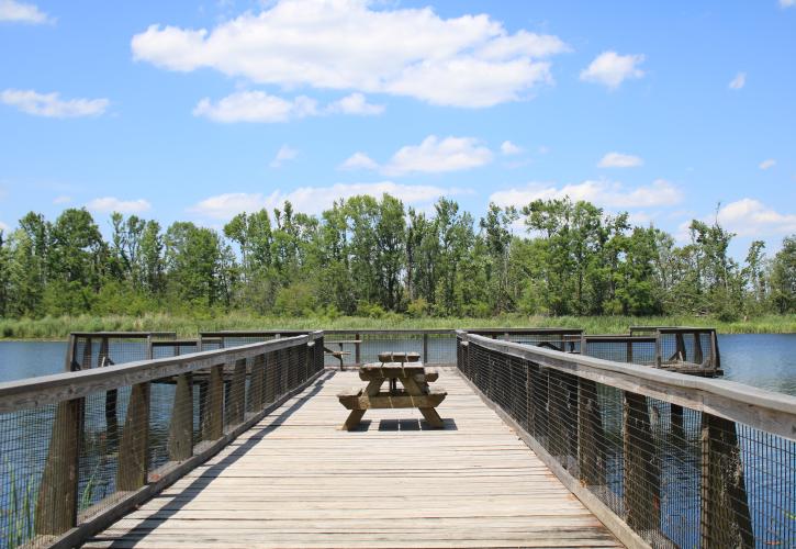 A view of the fishing pier.