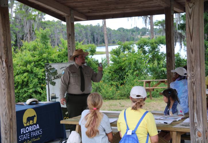 Learning about the Junior Ranger program.