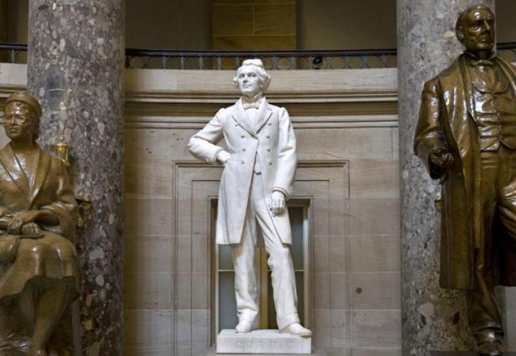 A statue of Dr. John Gorrie.
