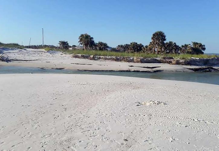 A view of the breach at St. Joseph.