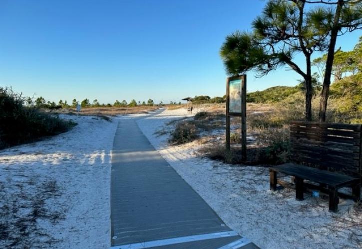 mobility mat along beach trail