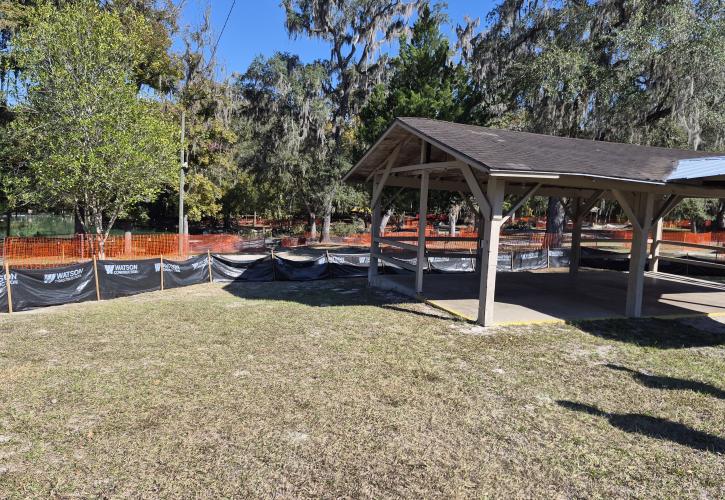 Construction next to pavilion 1