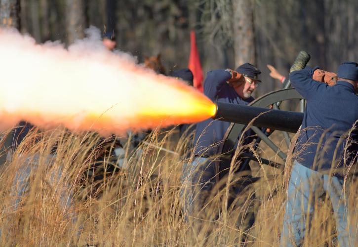 Olustee Battlefield Cannon Fire 