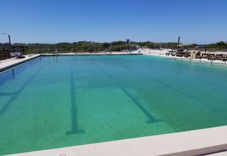 The Olympic-sized swimming pool at the park.