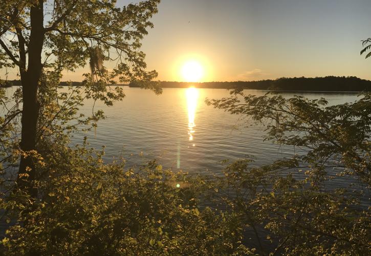 Sun sets over Lake Talquin. 