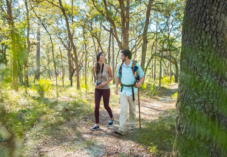 Couple Hiking at Wekiwa