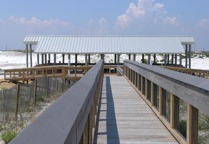 Picnic Pavilion over sand dunes