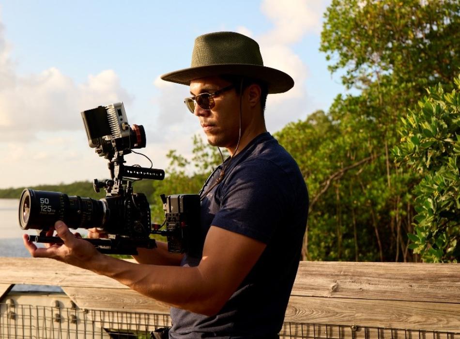 Rafael Noriega with his camera.