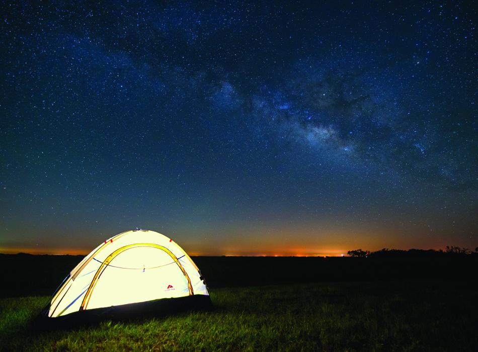 Camping under the stars