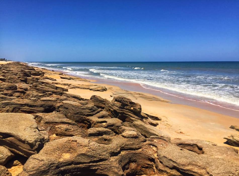 Beach overlooking the atlantic