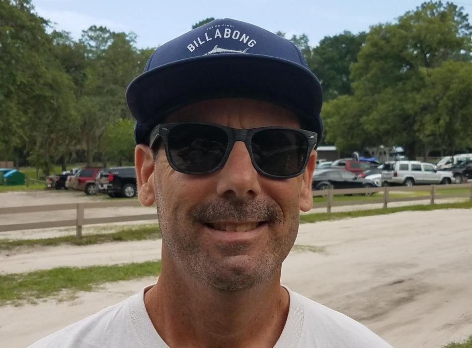 Volunteer Patrick Rossi at Gilchrist Blue Springs State Park