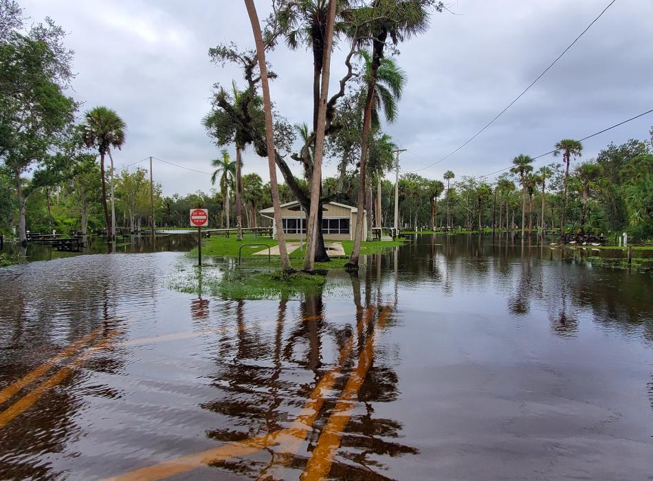 Hurricane Ian flood at the campground.