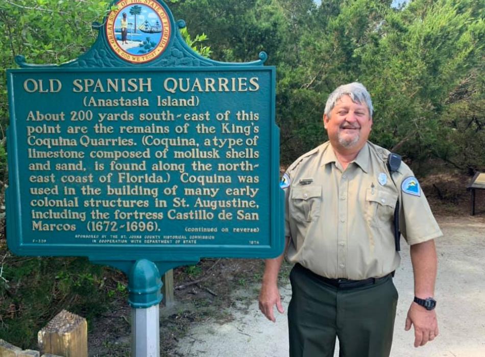 Park Ranger Steve Gard at Anastasia